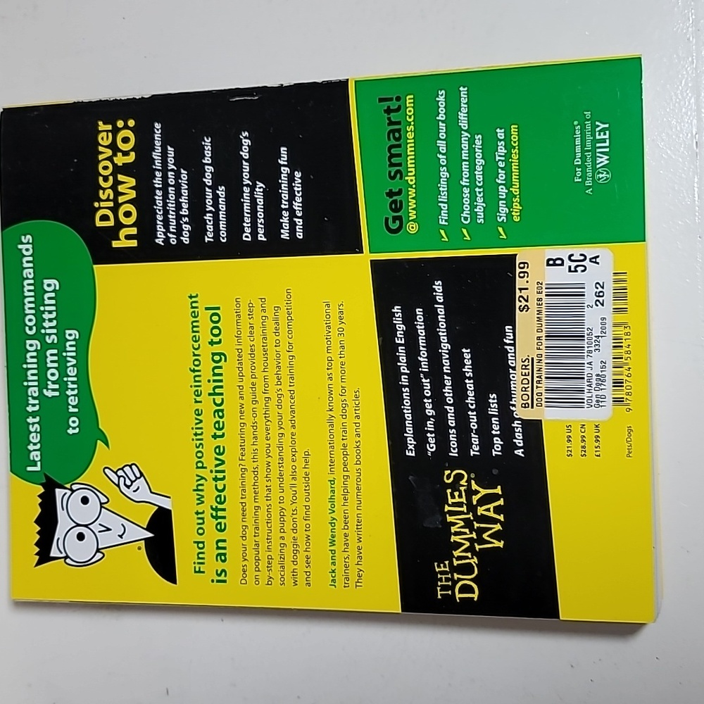 Dog training for dummies, Jack Volhard‎ and Wendy Volhard, 2nd Edition, Preloved - Picture 2 of 4